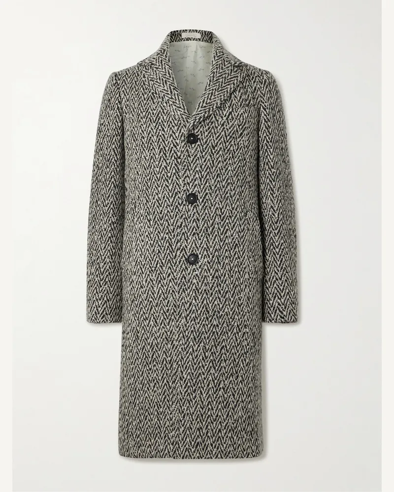 Massimo Alba Mercury Herringbone Wool-Blend Coat Neutrals