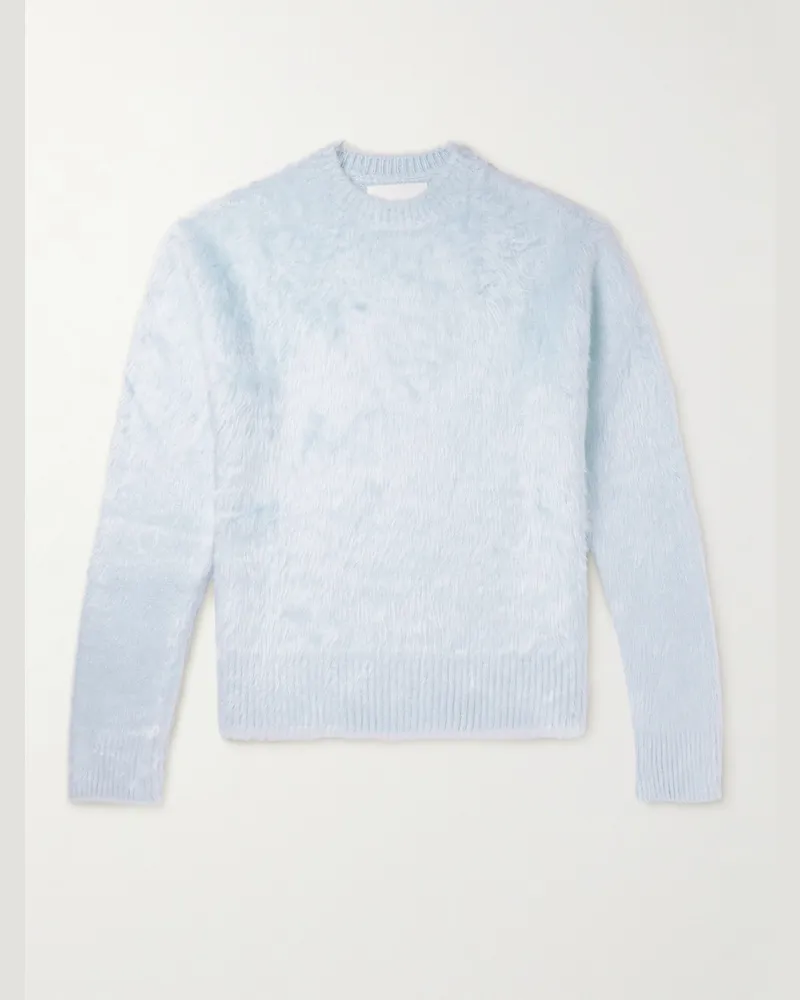 Jil Sander Brushed-Silk Sweater Blue
