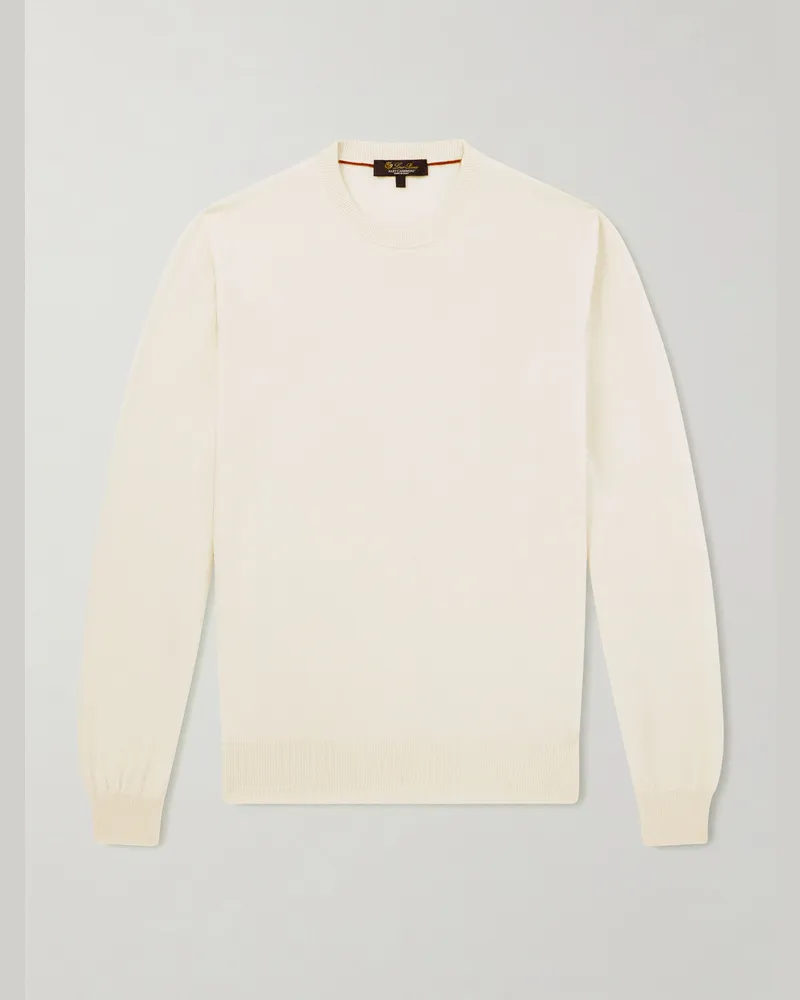 Loro Piana Slim-Fit Baby Cashmere Sweater Yellow