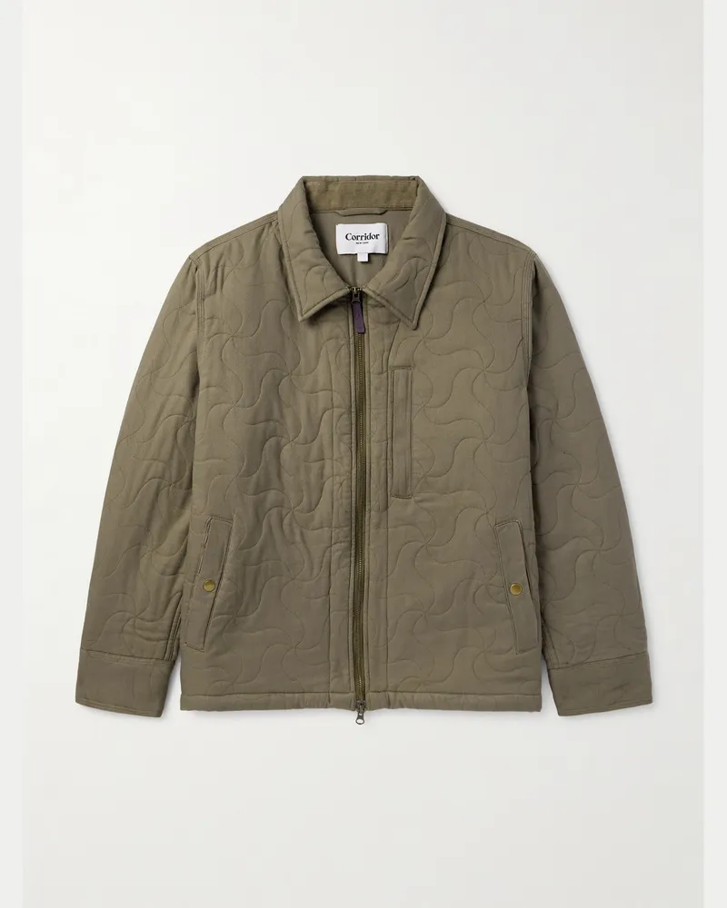 Corridor Steppjacke aus Baumwolle Grün