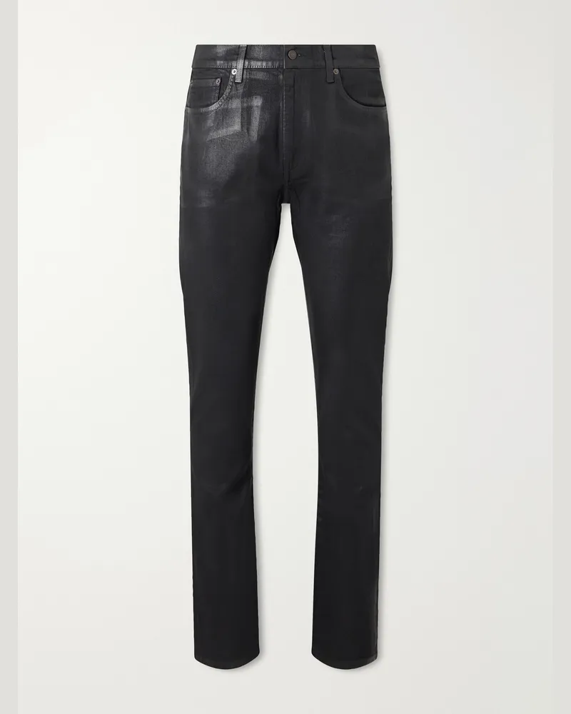 Acne Studios 1979M Slim-Fit Tapered Coated Jeans Black