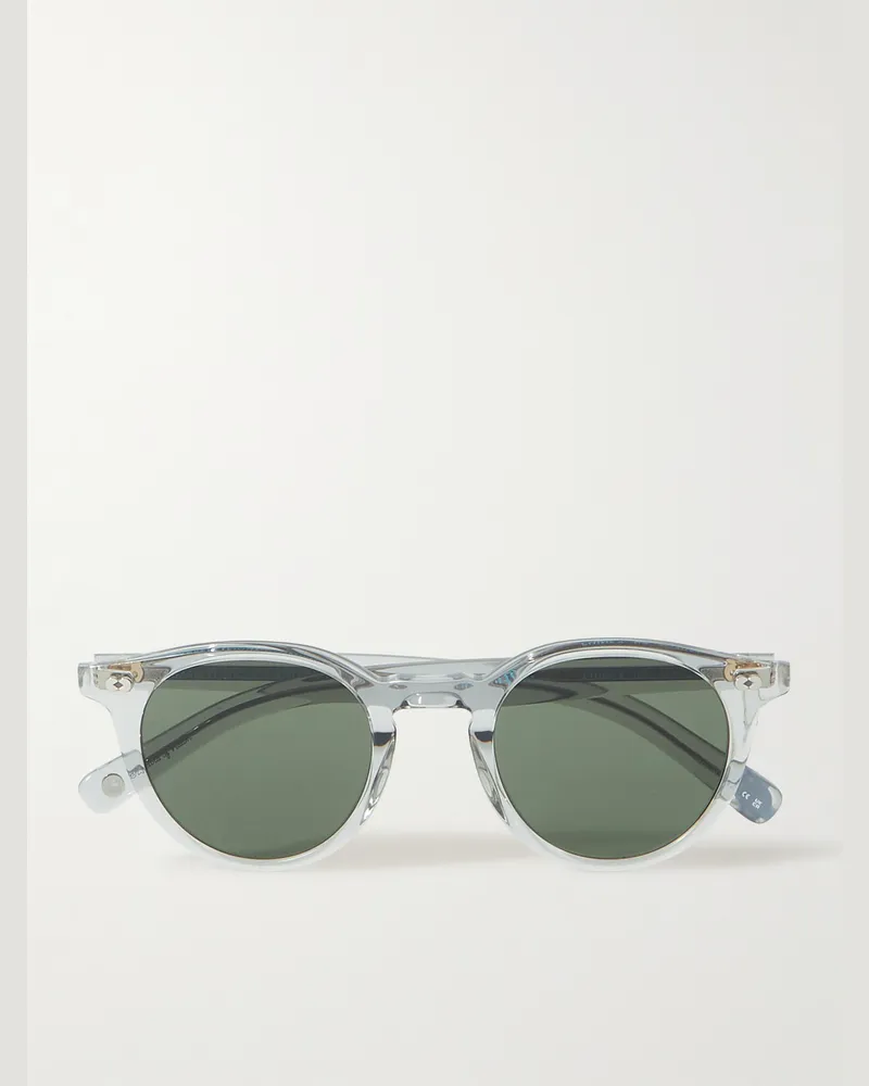 Garrett Leight Clune X Sonnenbrille mit rundem Rahmen aus Azetat Grau