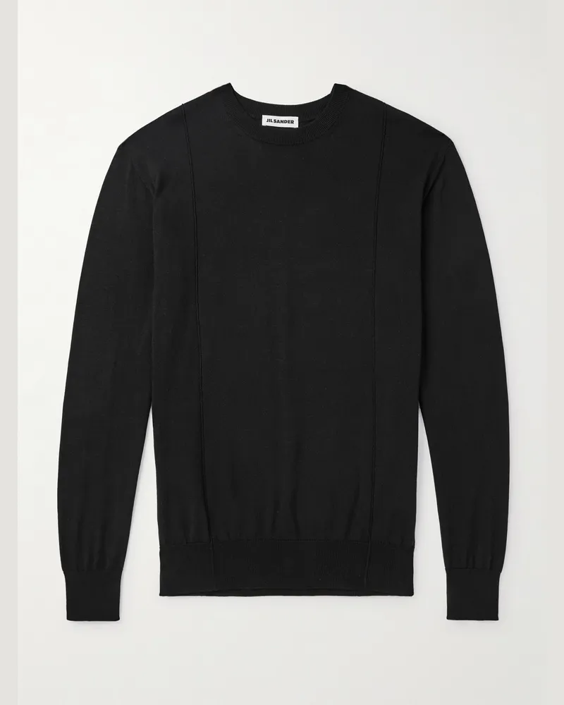 Jil Sander Pullover aus Baumwolle Schwarz