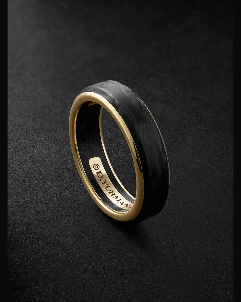 David Yurman Streamline® Ring aus 18 Karat Gold und geschmiedetem Carbon Gold
