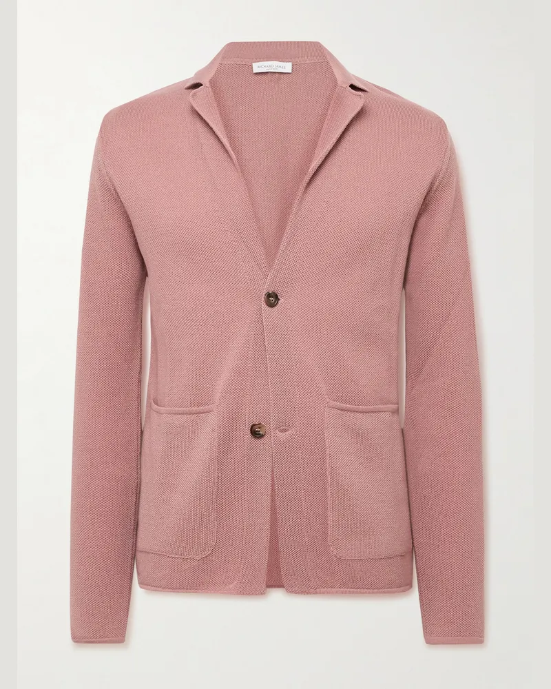 Richard James Cardigan aus Merinowolle Pink