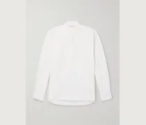 Hemd aus Baumwollgaze mit kurzer Knopfleiste und Stehkragen