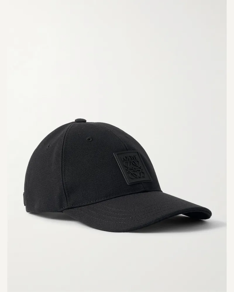 Loewe Logo-Appliquéd Cotton-Canvas Baseball Cap Black