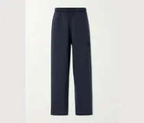Straight-Leg Logo-Embroidered Cotton-Jersey Sweatpants