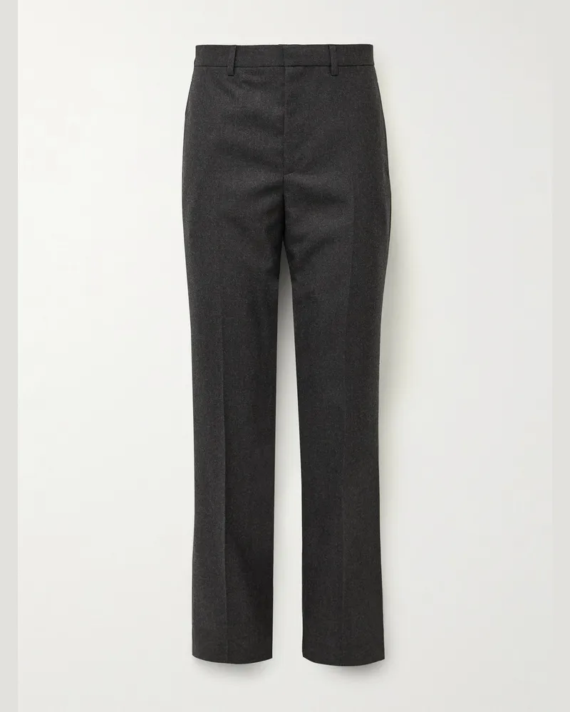 Givenchy Schmal und gerade geschnittene Hose aus Woll-Twill Grau