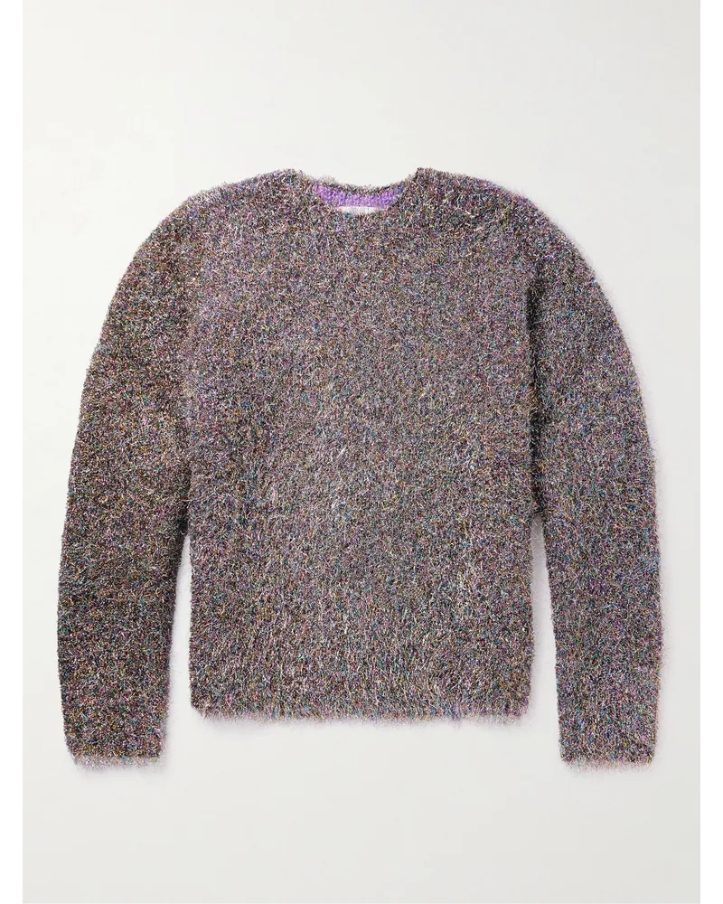 Jil Sander Pullover aus Metallic-Strick Grau