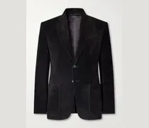 Panelled Suede Blazer