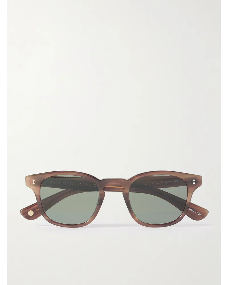 Garrett Leight Ace II Sonnenbrille mit D-Rahmen aus Azetat Horn