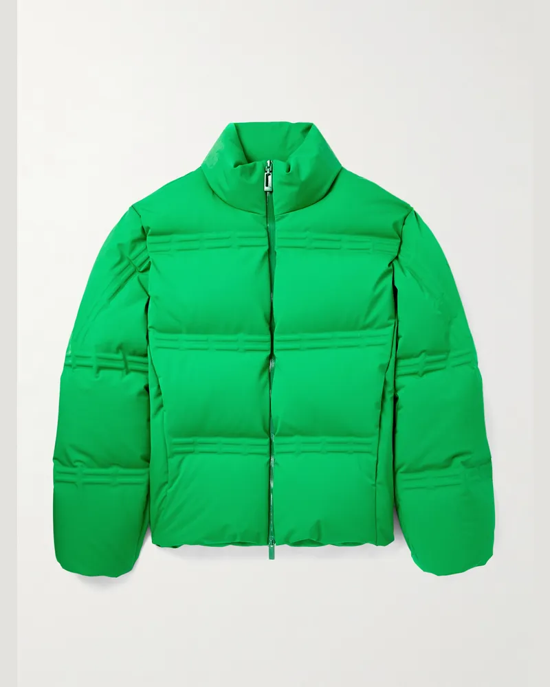 Moncler A$AP Rocky Daunenjacke aus gestepptem Twill mit Logoapplikation Grün