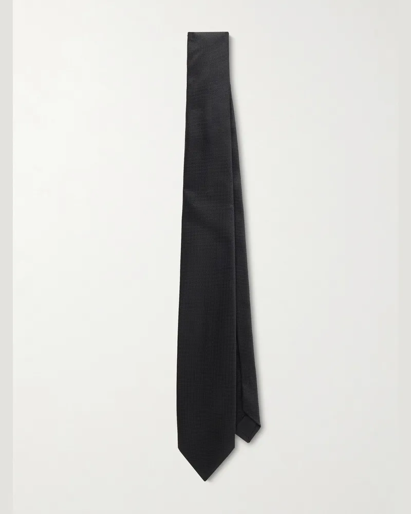 Charvet Silk-Jacquard Tie Black