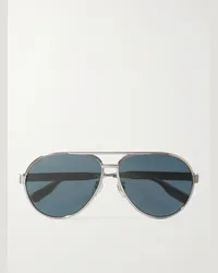 Gucci Silberfarbene Pilotensonnenbrille Silber