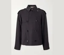 Cropped Cotton-Gabardine Trench Coat