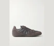 Minimal Suede and Nylon Sneakers