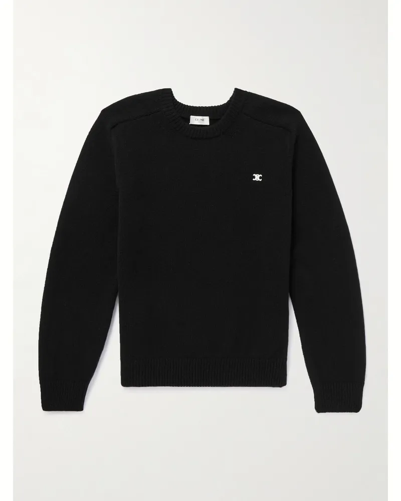 Celine Pullover aus einer Woll-Kaschmirmischung Schwarz