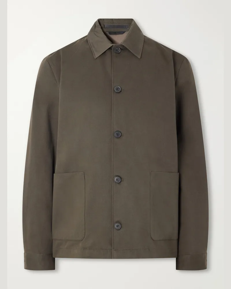 Sunspel Cotton-Drill Jacket Green