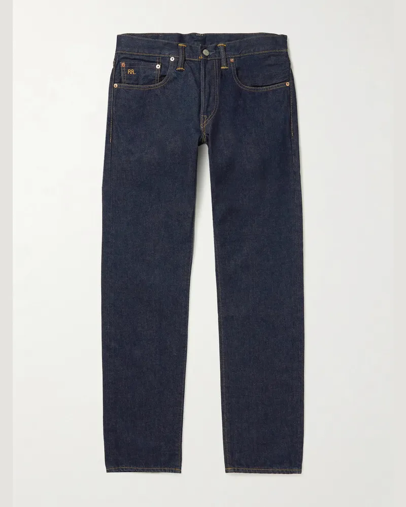 RRL Schmal geschnittene Jeans aus Selvedge Denim Blau