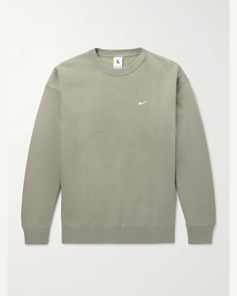 Nike Solo Swoosh Sweatshirt aus Jersey aus einer Baumwollmischung mit Logostickerei Grün