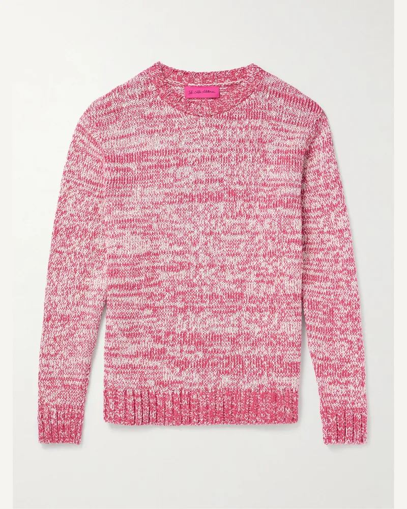 The Elder Statesman Nora zweifarbiger Pullover aus Baumwolle Pink