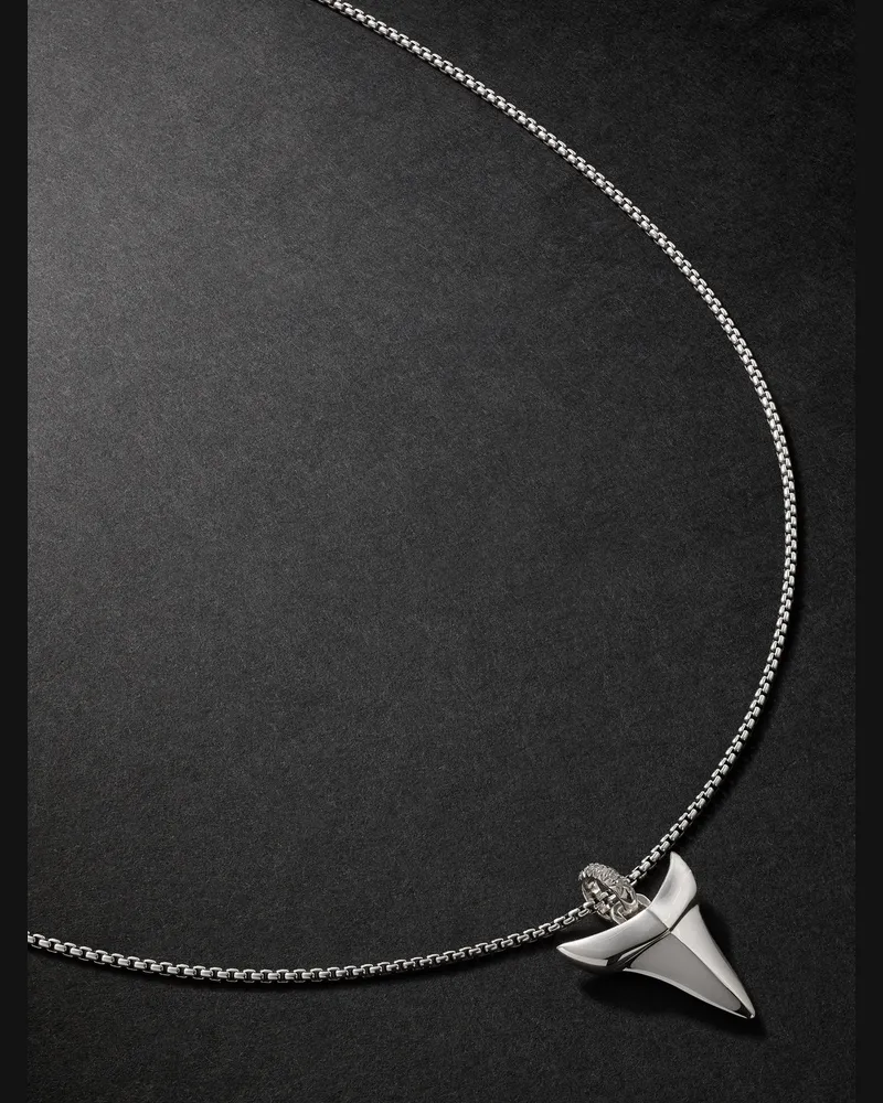 John Hardy Anhängerkette aus Sterlingsilber mit Diamanten Silber