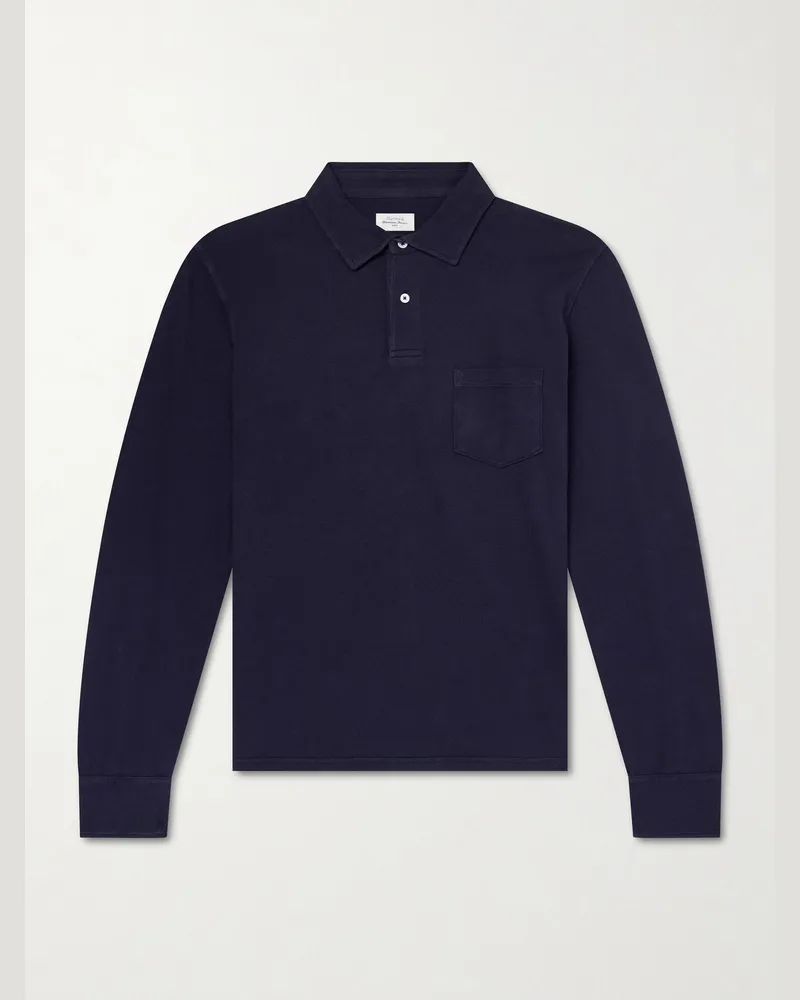 Hartford Cotton-Piqué Polo Shirt Blue