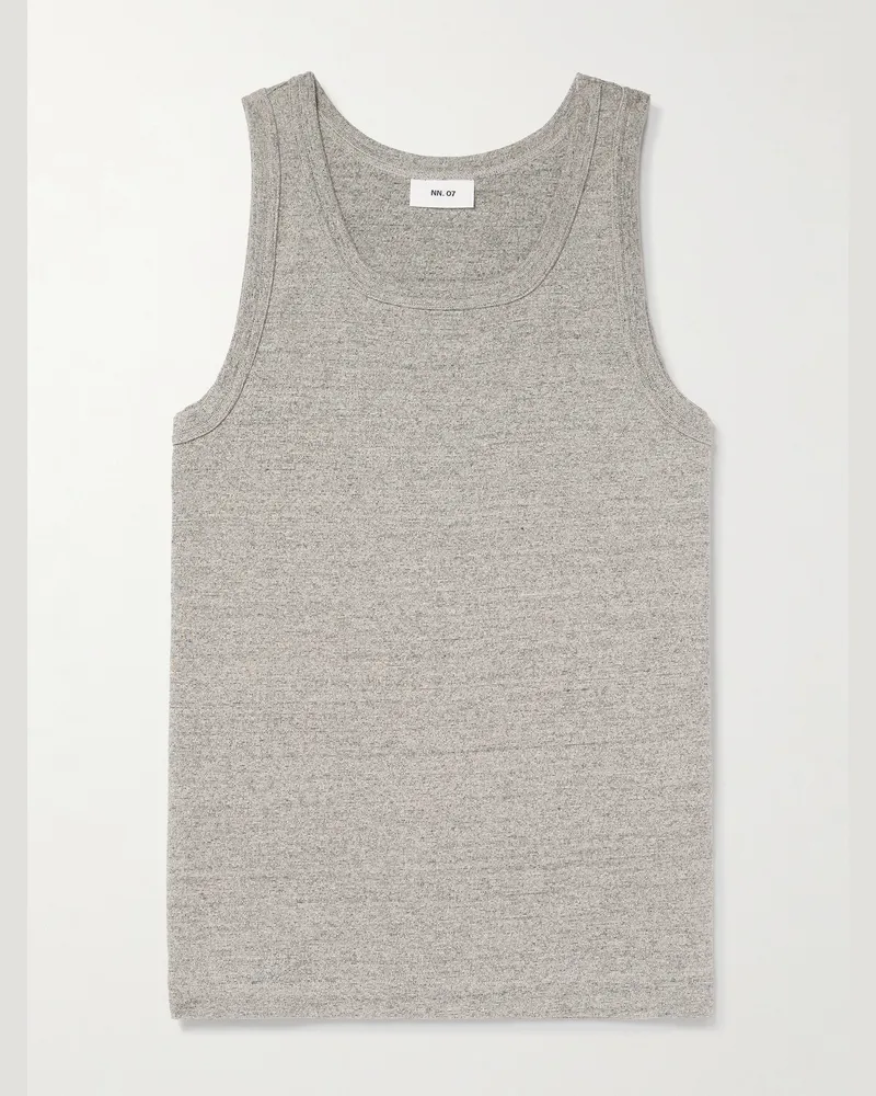 NN 07 Mick 30013 Tanktop aus Biobaumwoll-Jersey Grau