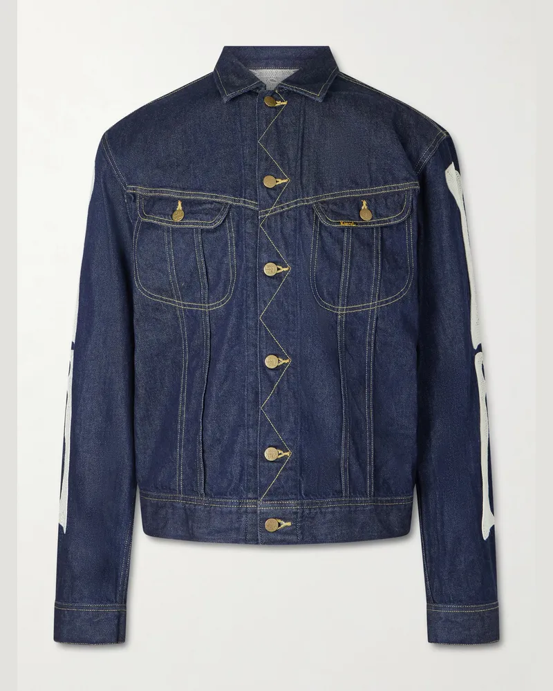 KAPITAL Embroidered Denim Jacket Blue