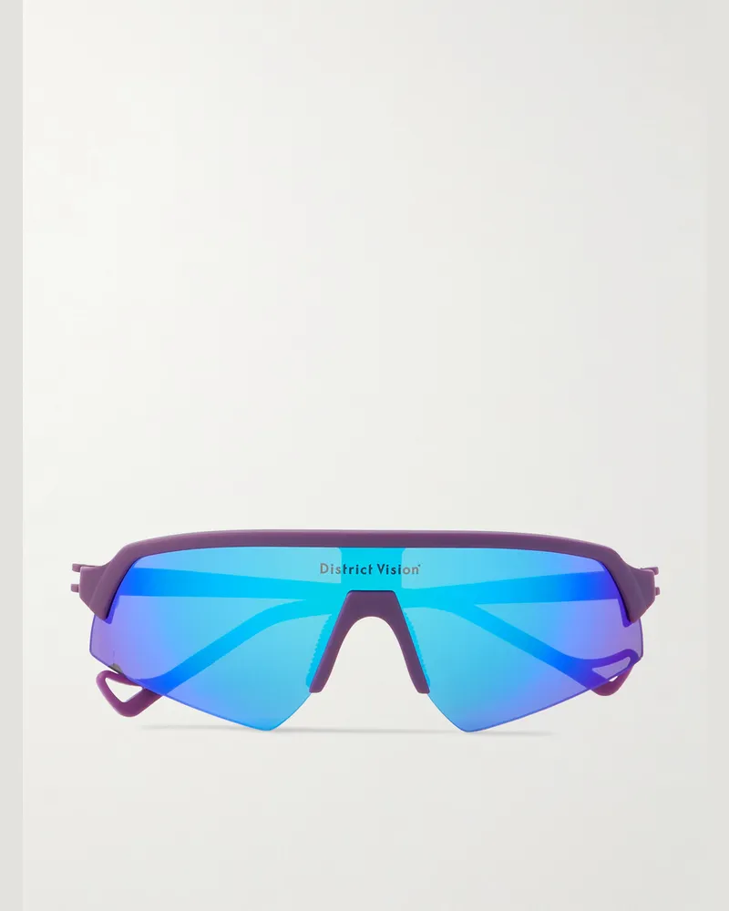 District Vision Choji Turbo Blade Sonnenbrille mit D-Rahmen aus TR90 Blau
