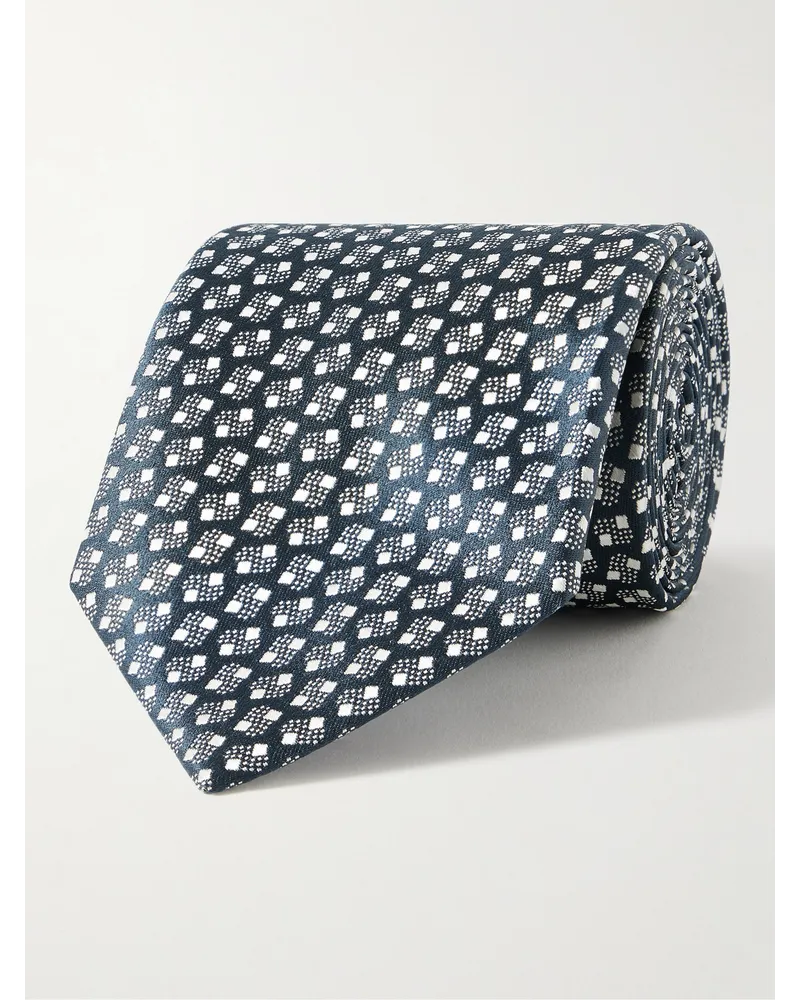 Charvet Krawatte aus Seiden-Jacquard, 8,5 cm Blau
