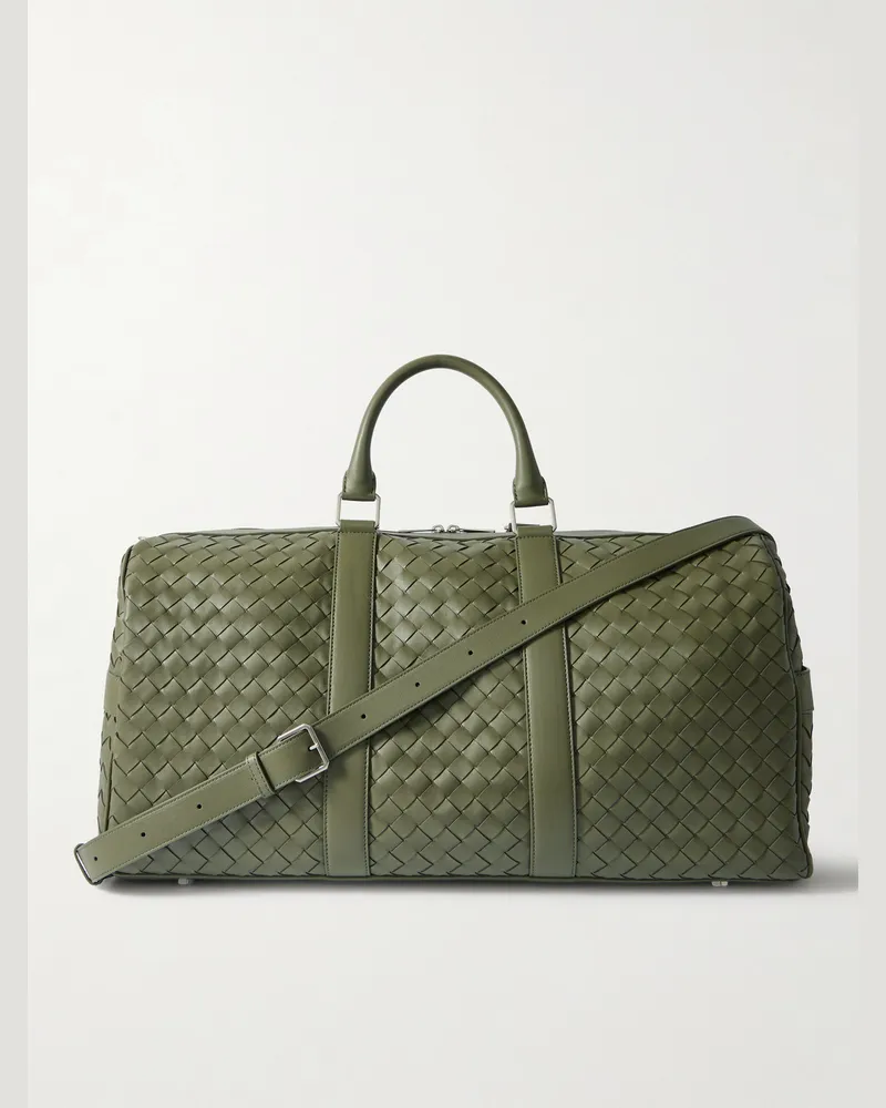Bottega Veneta Bowling-Tasche aus Intrecciato-Leder Grün