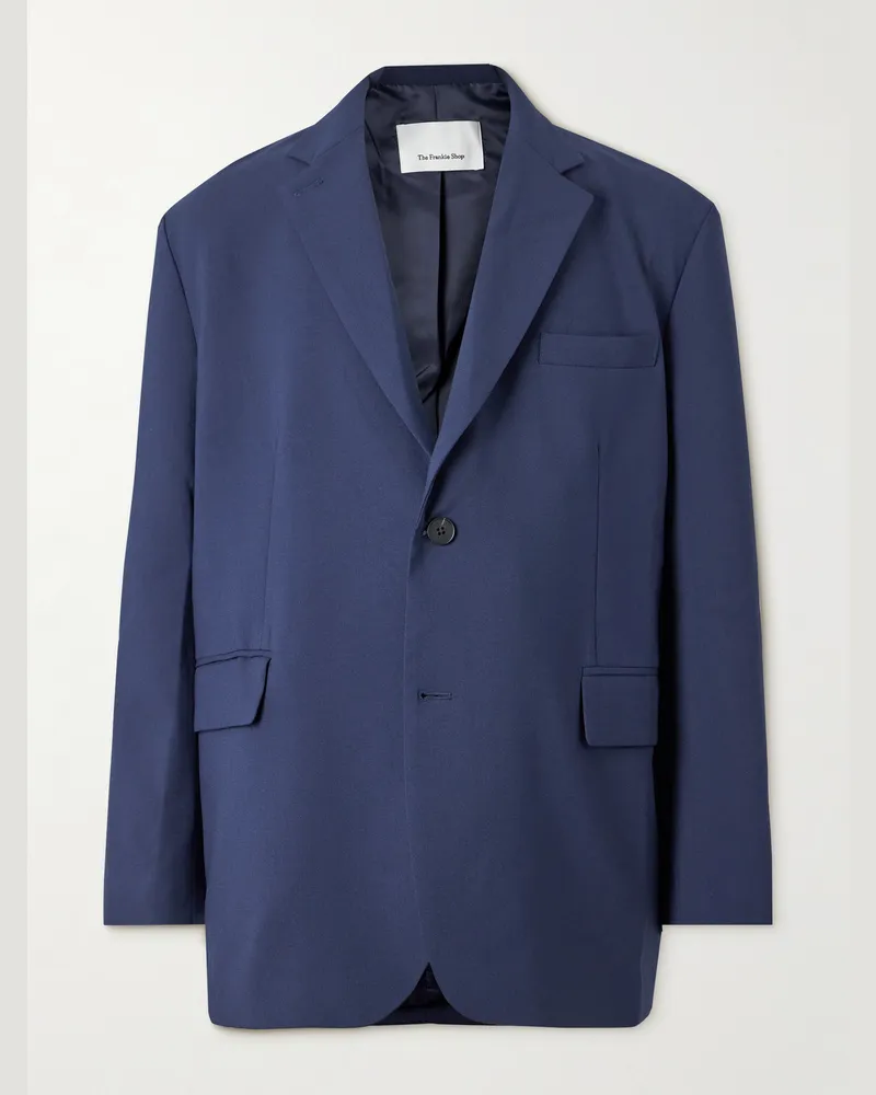FRANKIE Shop Beo Oversized-Sakko aus Webstoff Blau