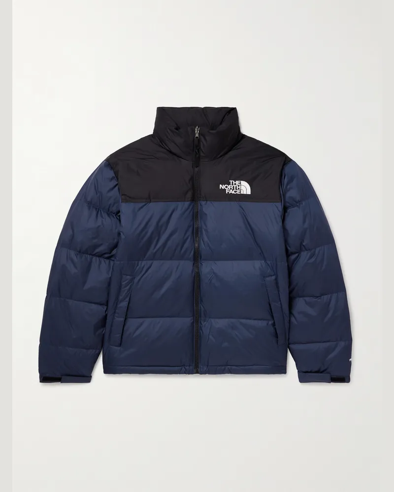 The North Face 1996 Retro Nuptse Daunenjacke aus gestepptem Nylon-Ripstop und Shell mit Kapuze Blau