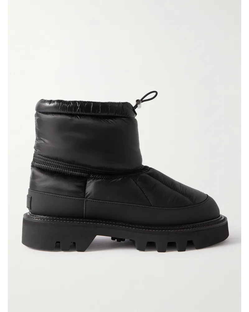 Sacai Stiefel aus gestepptem Shell Schwarz