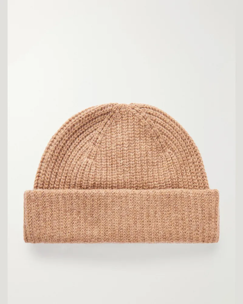 NN 07 Sailor 6650 Ribbed Wool-Blend Beanie Neutrals