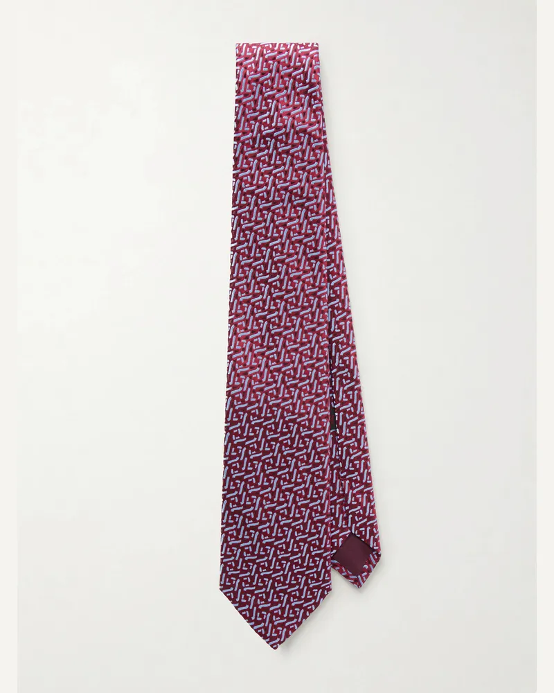 Charvet 8.5cm Silk-Jacquard Tie Red