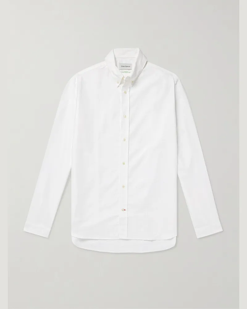 Oliver Spencer Brook Hemd aus Biobaumwolle mit Button-Down-Kragen Weiß