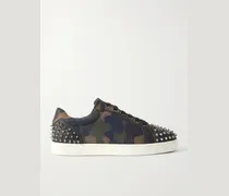 Seavaste 2 Studded Camouflage-Print Canvas Sneakers