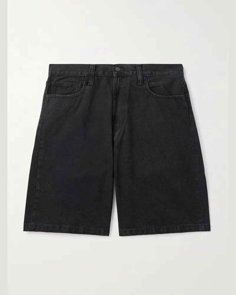Carhartt WIP Landon weit geschnittene Jeansshorts Schwarz