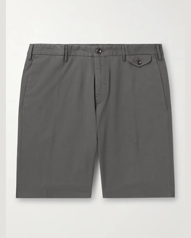 Slowear Schmal geschnittene Bermudashorts aus Stretch-Baumwollpopeline Grau