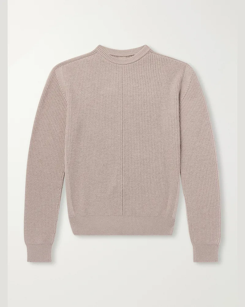 Rick Owens Fisherman Virgin Wool Sweater Neutrals