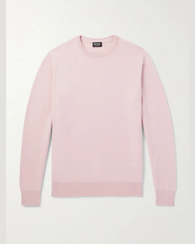 Ermenegildo Zegna Schmal geschnittener Pullover aus „Oasi“-Kaschmir Pink