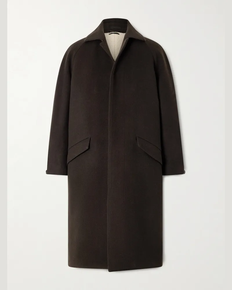 Ermenegildo Zegna Cashmere and Silk-Blend Coat Brown