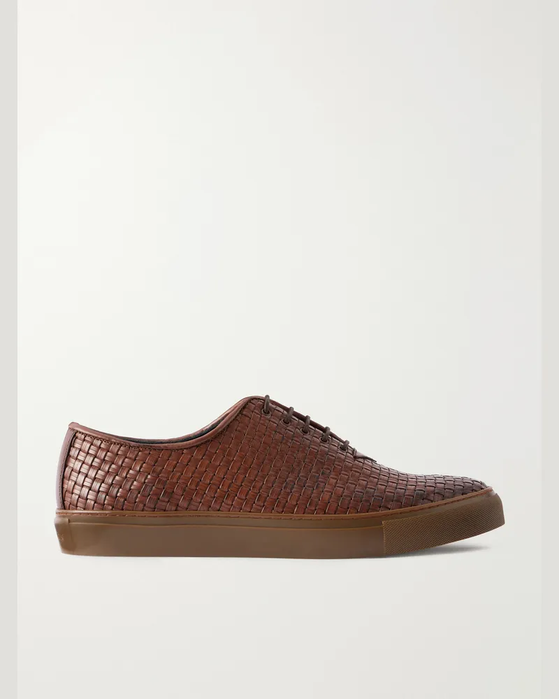 Grenson  Mie Woven Leather Sneakers Brown