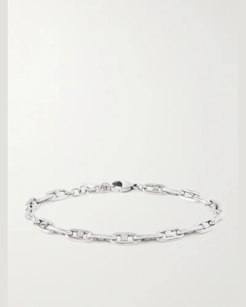 Saint Laurent Silberfarbenes Armband Silber