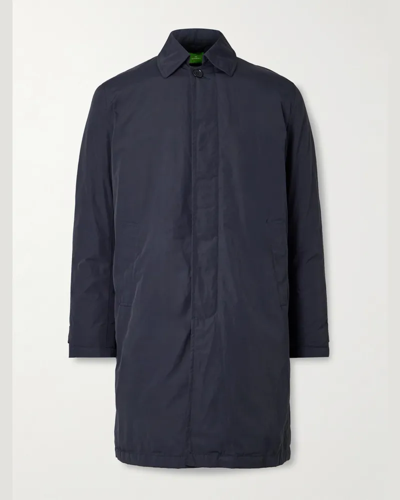 Sid Mashburn Traveler Trenchcoat aus wattiertem Nylon Blau
