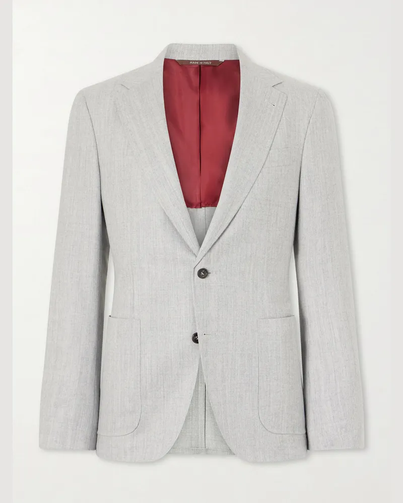 Canali Kei Wool Blazer Gray