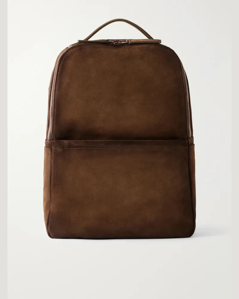 Officine Creative Italia Quentin/023 Suede Backpack Brown